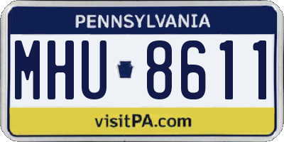 PA license plate MHU8611