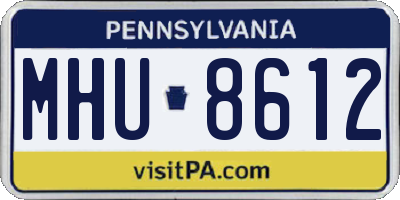 PA license plate MHU8612