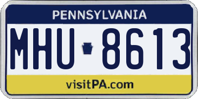 PA license plate MHU8613