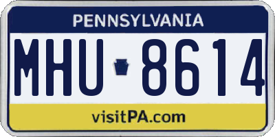 PA license plate MHU8614
