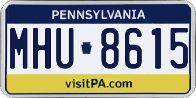 PA license plate MHU8615