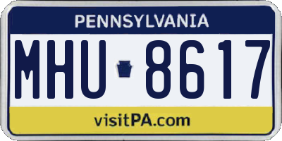 PA license plate MHU8617