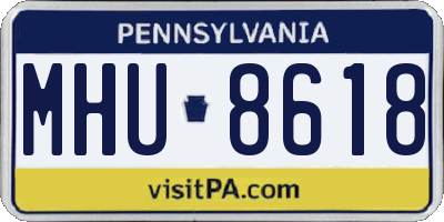 PA license plate MHU8618
