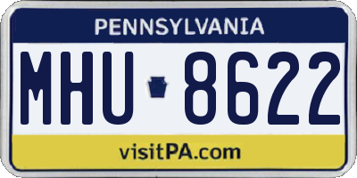 PA license plate MHU8622