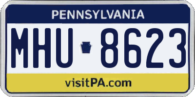 PA license plate MHU8623