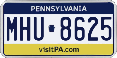 PA license plate MHU8625