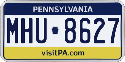 PA license plate MHU8627