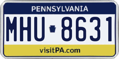 PA license plate MHU8631