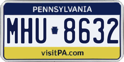 PA license plate MHU8632
