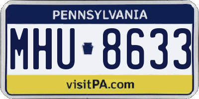 PA license plate MHU8633