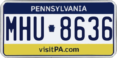 PA license plate MHU8636