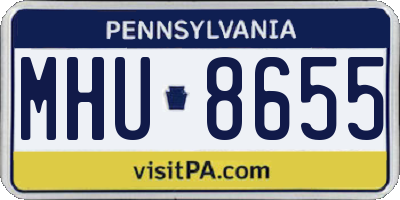 PA license plate MHU8655