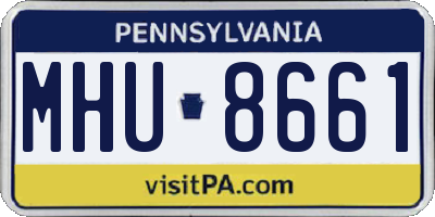 PA license plate MHU8661