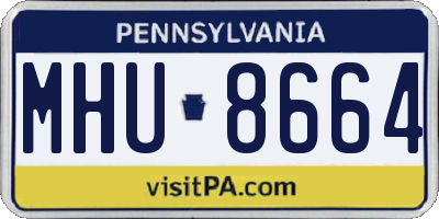 PA license plate MHU8664
