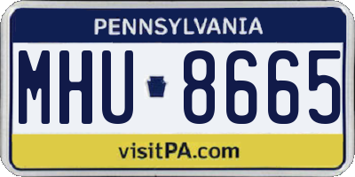 PA license plate MHU8665