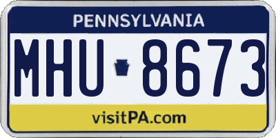 PA license plate MHU8673