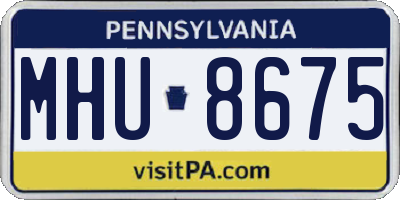 PA license plate MHU8675
