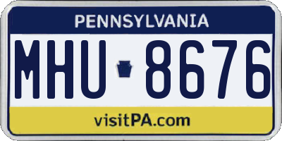 PA license plate MHU8676