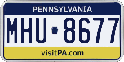 PA license plate MHU8677