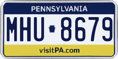 PA license plate MHU8679