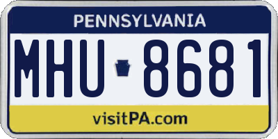 PA license plate MHU8681