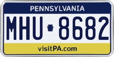 PA license plate MHU8682