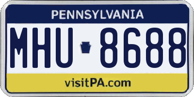 PA license plate MHU8688
