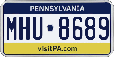 PA license plate MHU8689