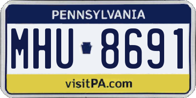 PA license plate MHU8691