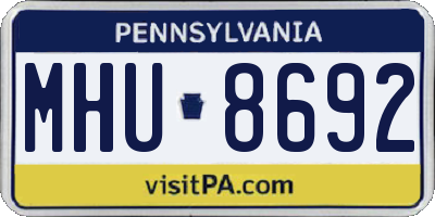PA license plate MHU8692