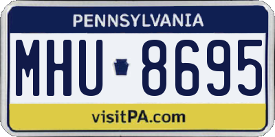 PA license plate MHU8695