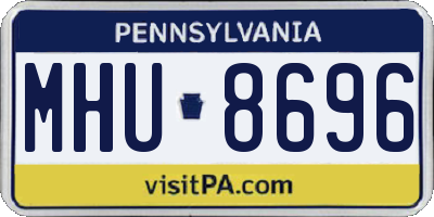 PA license plate MHU8696
