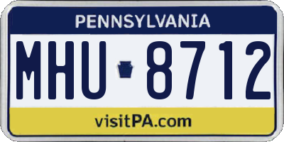 PA license plate MHU8712