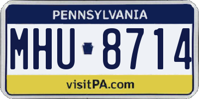 PA license plate MHU8714