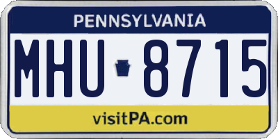 PA license plate MHU8715