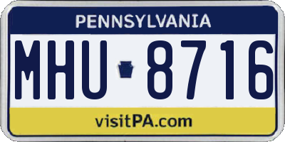 PA license plate MHU8716