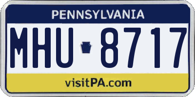 PA license plate MHU8717