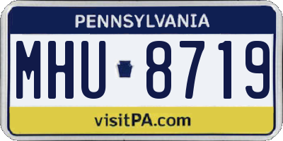 PA license plate MHU8719