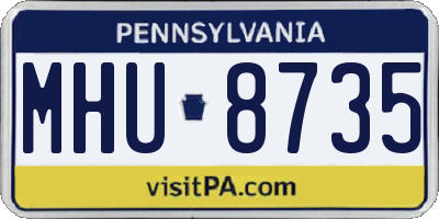 PA license plate MHU8735