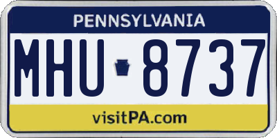 PA license plate MHU8737