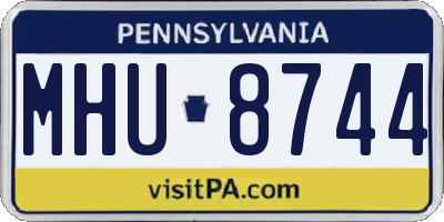 PA license plate MHU8744