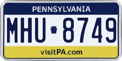 PA license plate MHU8749