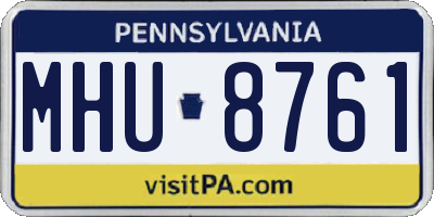 PA license plate MHU8761