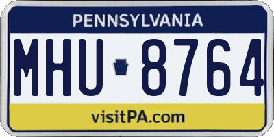 PA license plate MHU8764