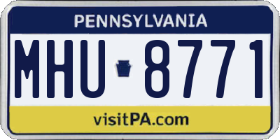 PA license plate MHU8771