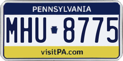 PA license plate MHU8775