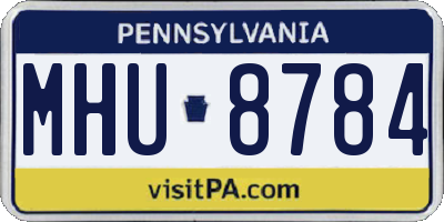 PA license plate MHU8784
