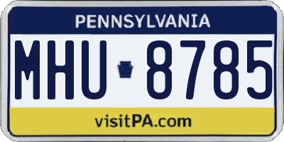 PA license plate MHU8785
