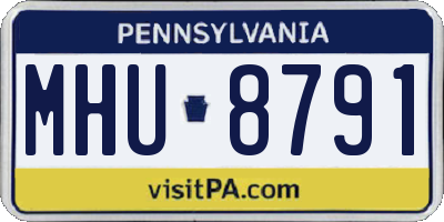 PA license plate MHU8791