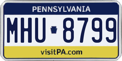 PA license plate MHU8799